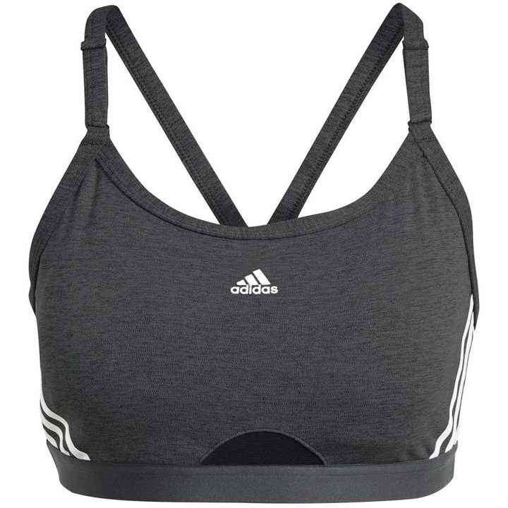 Тренировъчен сутиен Adidas, полиестер, сив, L INTL