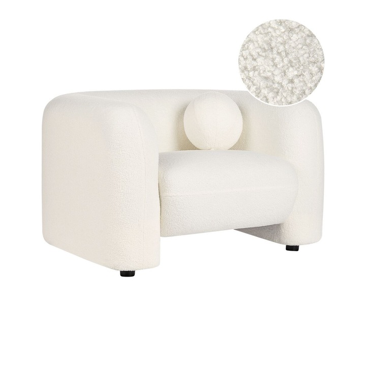 Buklé Fotel Fehér Leiren