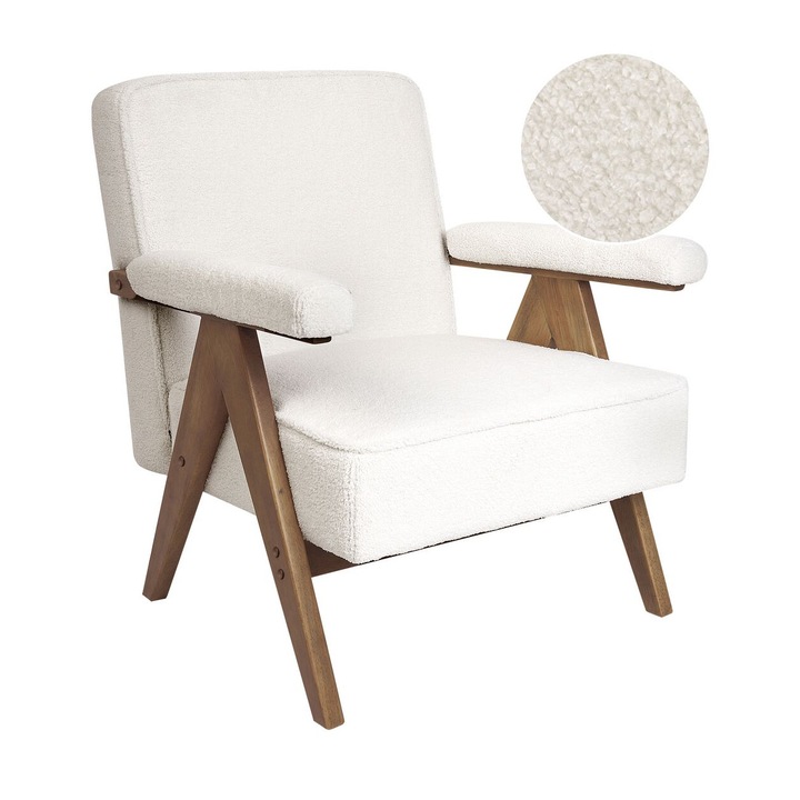 Buklé Fotel Törtfehér Evje