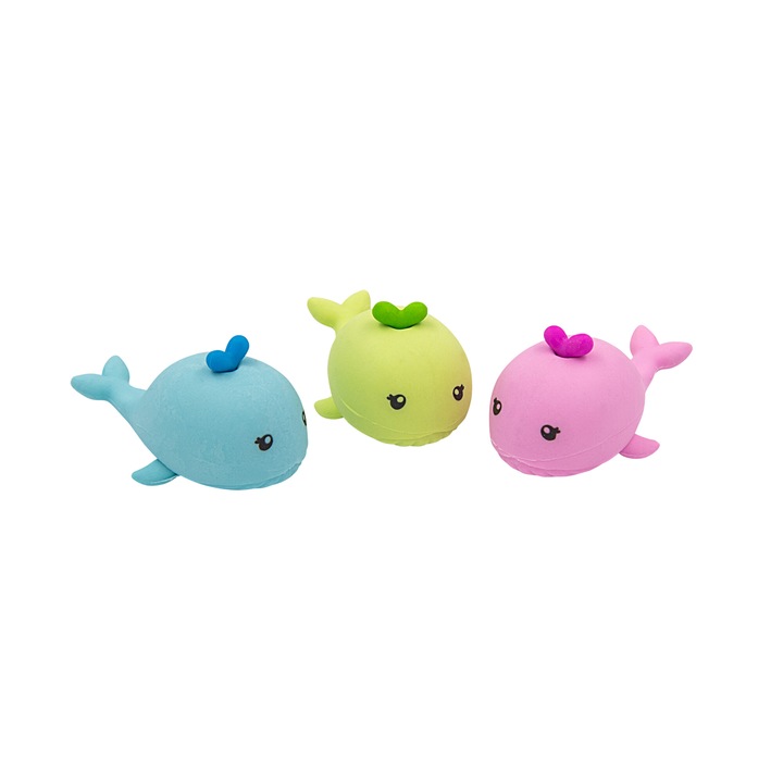 Set 3 radiere Wedo Moby 2.8 x 5 x 2.8 cm