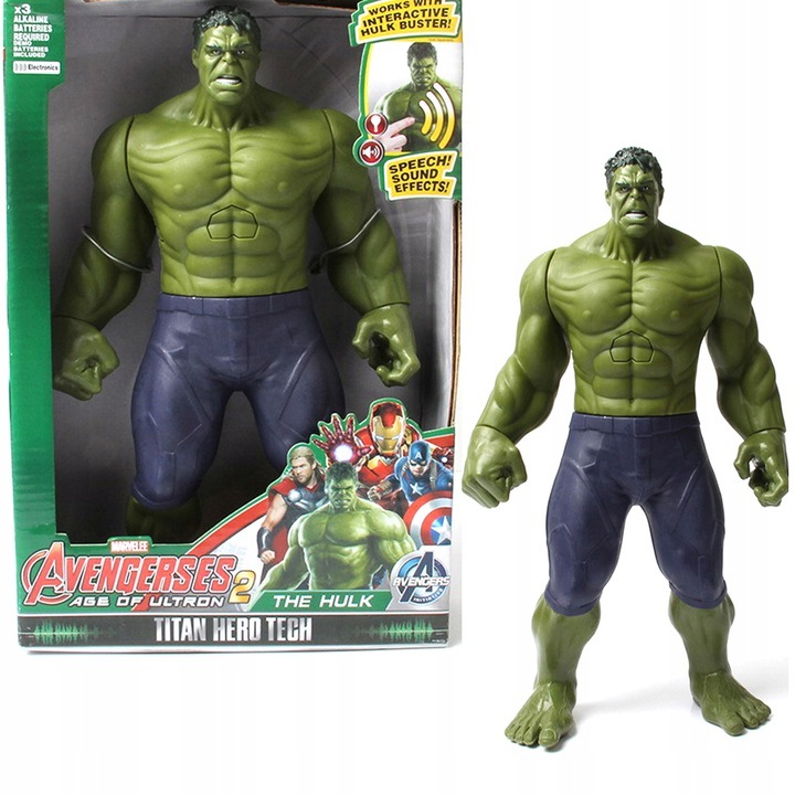 Hulk figura, Bosszúállók, hangeffektusok, 30cm