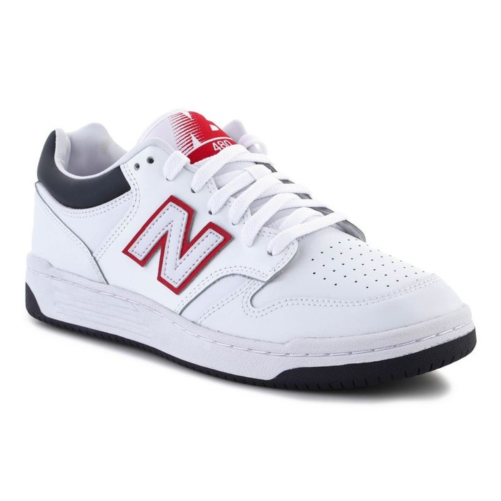 Мъжки обувки New Balance M BB480, Кожа, 42 EU, Бял