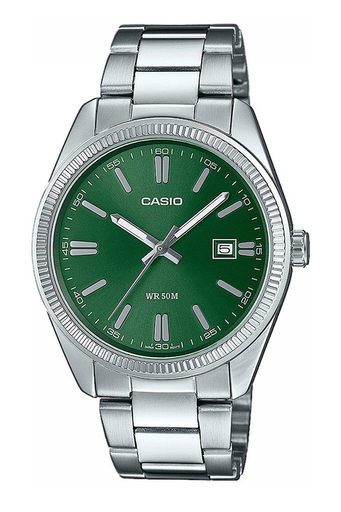 Casio, Часовник с метална верижка, Сребрист