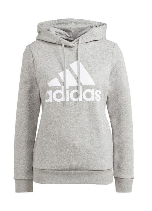 Дамска качулка, Adidas, Памук, Сиво/Бяло, 2XL INTL
