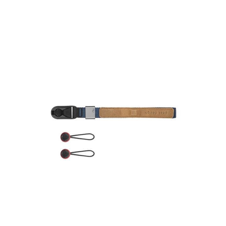 Curea aparat foto, Peak Design Cuff v3, Reglabil, Catarama Aluminiu, Albastru inchis