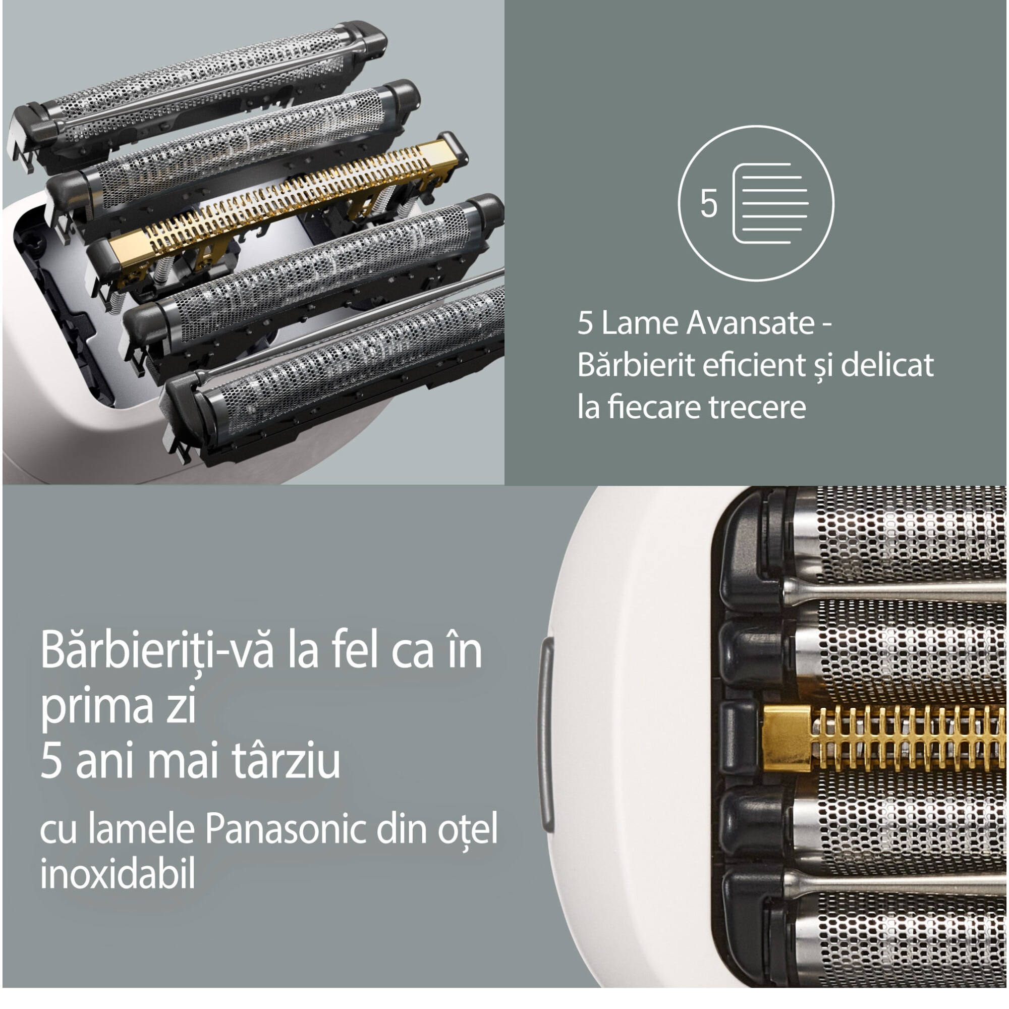 Aparat de ras compact Panasonic Seria 900 ES-PV6B-W803, design