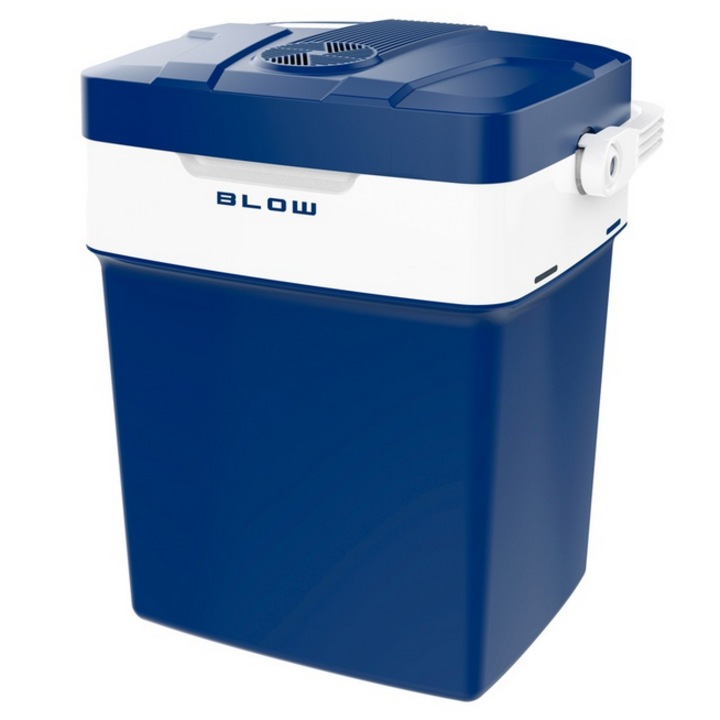 Frigider auto portabil Blow, termoelectric, 42L, 12V/230V, albastru/alb