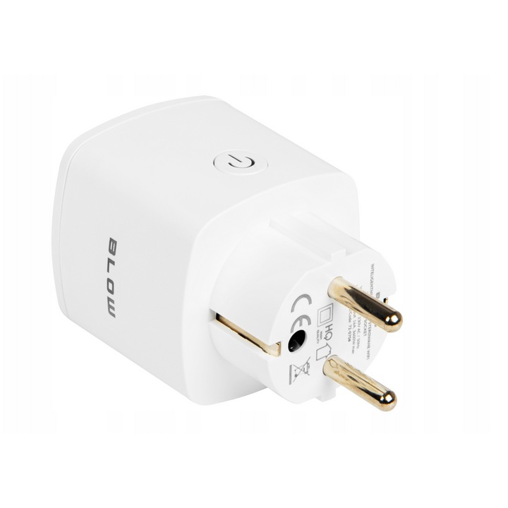Priza inteligenta Wi-Fi Blow, control vocal, monitorizare consum energie, tip F, 16A
