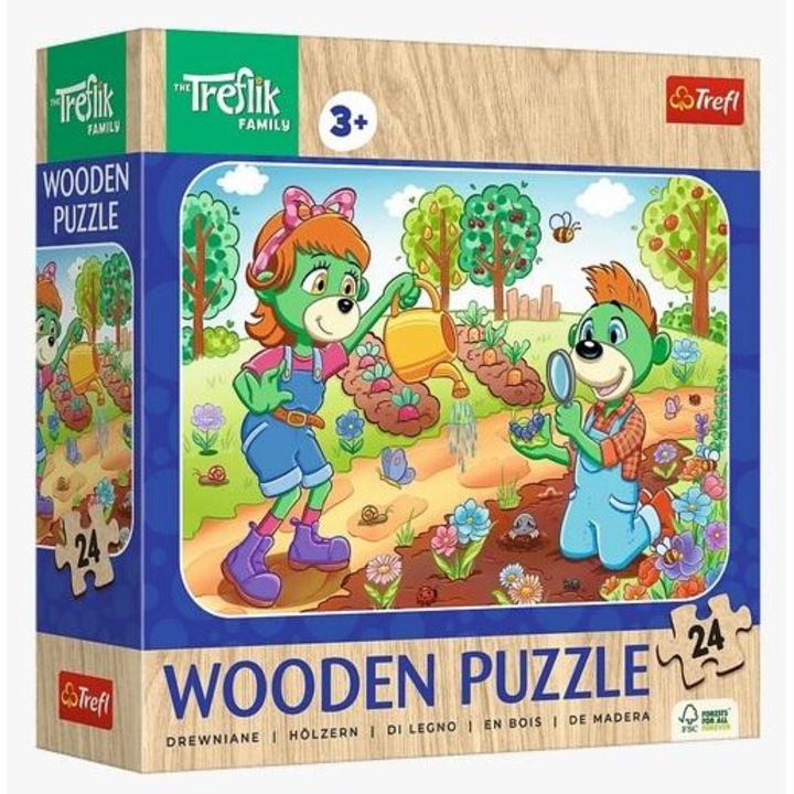 Пъзел Trefl, дървен, 24 части