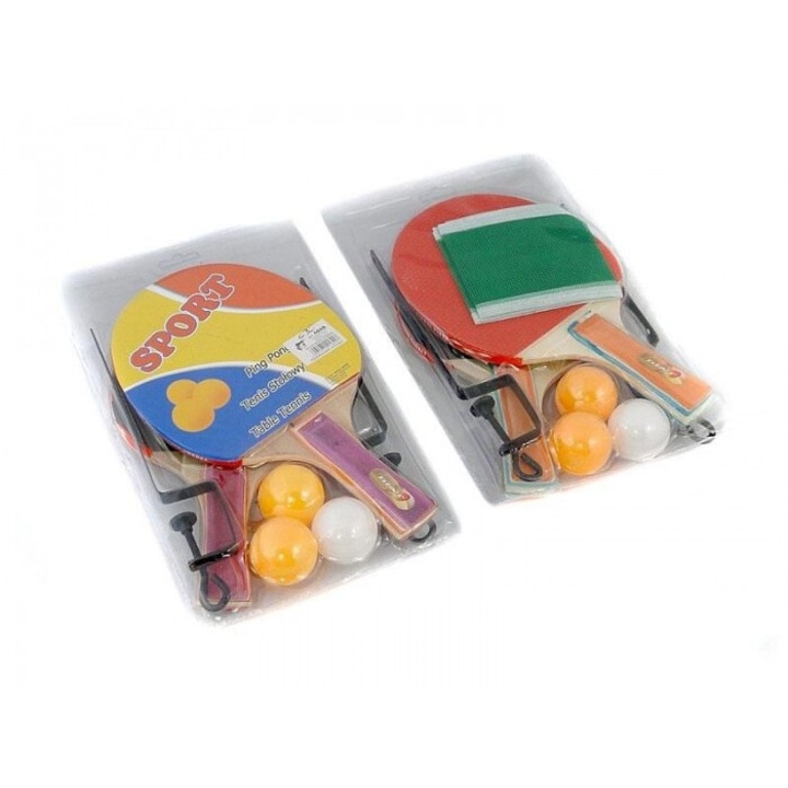 ADAR pingpong szett, hálóval és 3 labdával, többszínű, 29x18x4cm