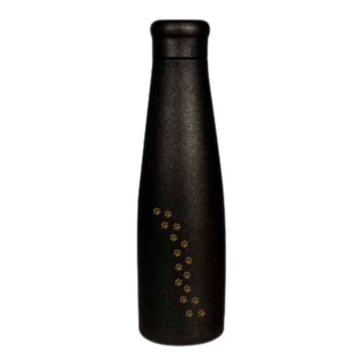 Termos - Paws Black Glitter, 550 ml, Inox, Negru, 550 ml