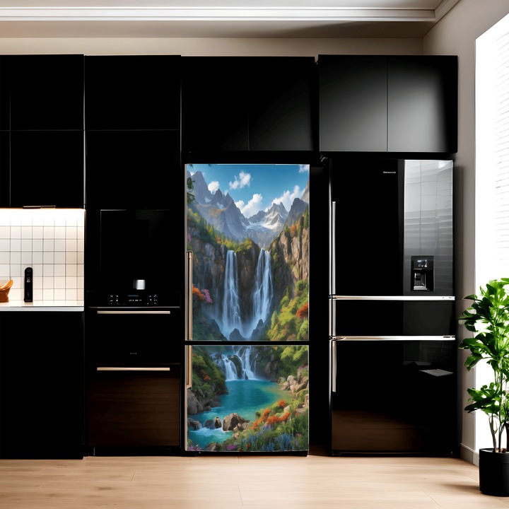 Színes nyomtatott fólia hűtőszekrény dekorációjához, méret 200 x 90cm, modell: AVX-FR27