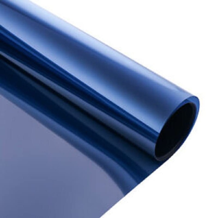 Folie Autoadeziva Pentru Geam cu Protectie Solara UV si Efect de Oglinda, Albastru, Calitate Premium, Dimensiune 200 x 70 cm CBD CORAL BEST DEALS
