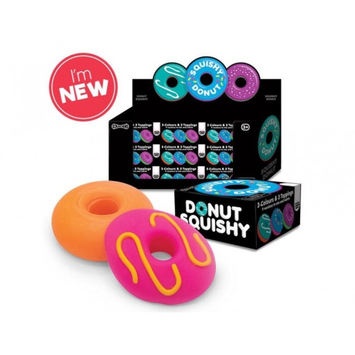 Szenzoros gombóc One for Fun, Scrunchems fánk, stresszoldó, 89x93 mm