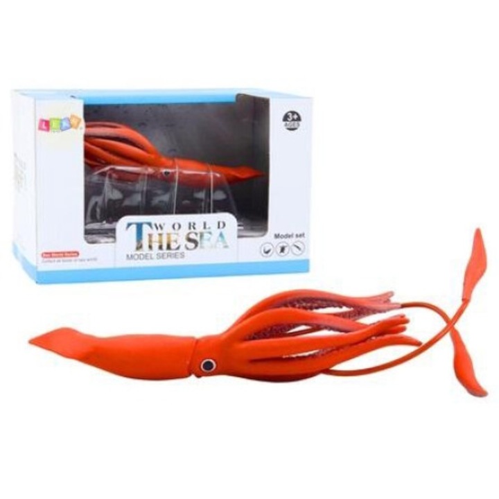 Фигурка Калмар, leantoys, 17 см, оранжева