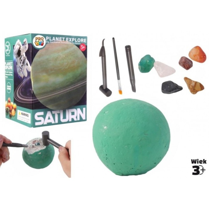 Set de Sapaturi Minerale Planeta Saturn, Pro Kids, Educativ, 138x102mm