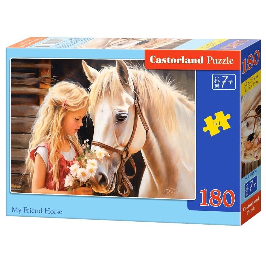 Puzzle Castorland My Friend Horse, 180 piese, pentru copii, 7+ ani