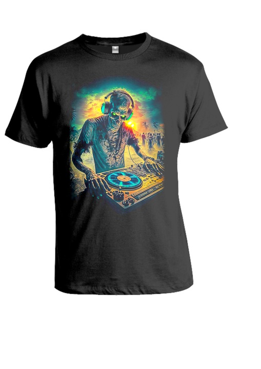 Póló Zombie Skeleton DJ MB1701, Fekete