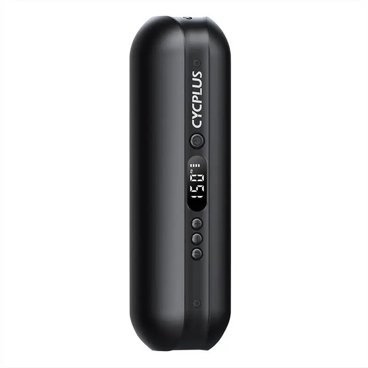 Pompa electrica de umflat roti CYCPLUS A2, 150 PSI, 2x 2600 mAh, USB-C, Negru