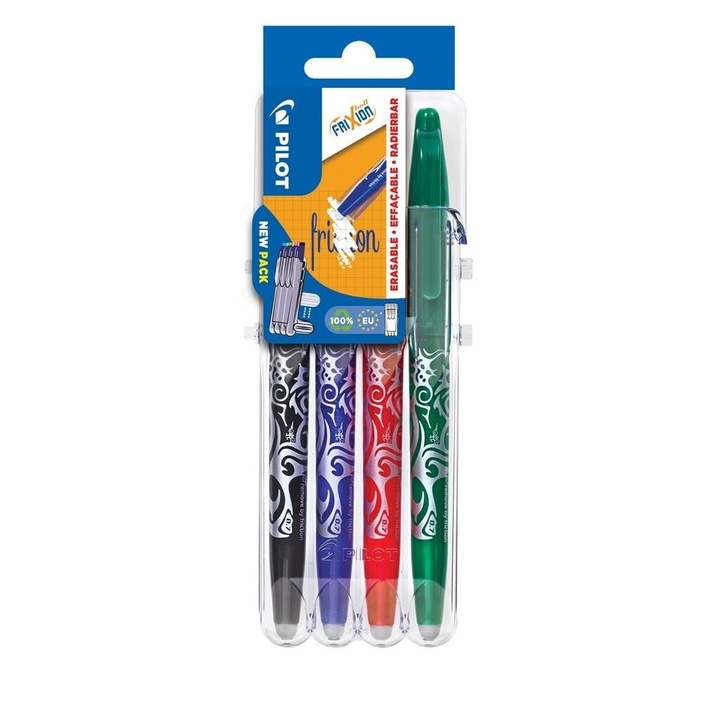 Комплект от 4 химикалки, Pilot, FriXion Ballpoint
