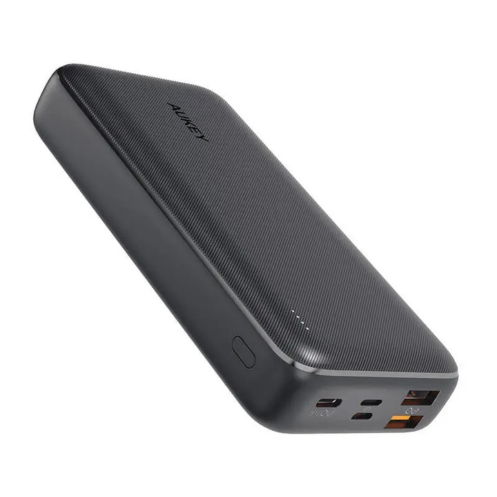 Powerbank Aukey PB-N74S, 20000mAh, 20W PD, 22,5W SCP (negru)