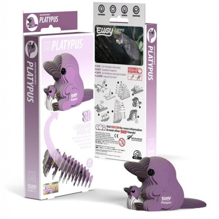 Puzzle 3D Eugy, Dziobak, Eco-Friendly, Carton Reciclat, 83x189mm