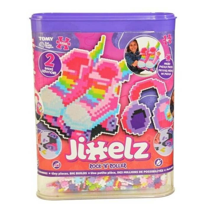 Puzzle Fat Brain Toy Co Jixelz Rock 'n' Rolki, 1250 darabos, többszínű, 185x242 mm