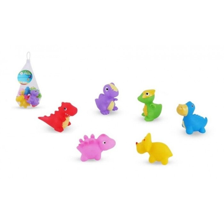 SWEDE fürdőjátékkészlet, dinoszauruszok, 6 részes, többszínű, 18 m+