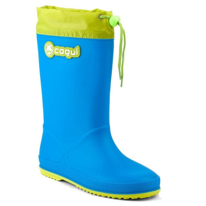Детски ботуши за дъжд Coqui Rainy Collar Jr 8509, синтетично синьо, 31 EU
