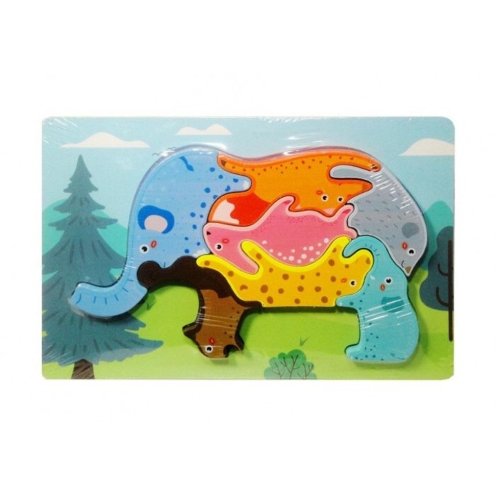 SWEDE fa puzzle, vadállatok, 225x153mm, +2 év