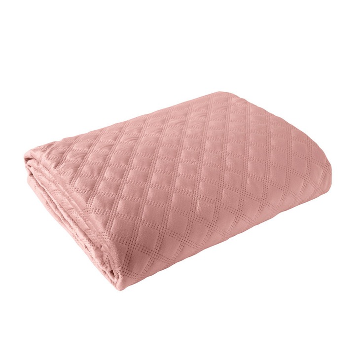 Кувертюра, Markizeta, полиестер, розов, 220x240см