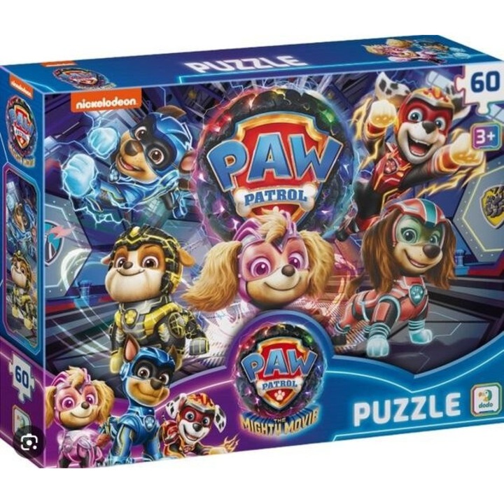 Puzzle Dodo Paw Patrol, 60 piese, 3+, 246x191 mm