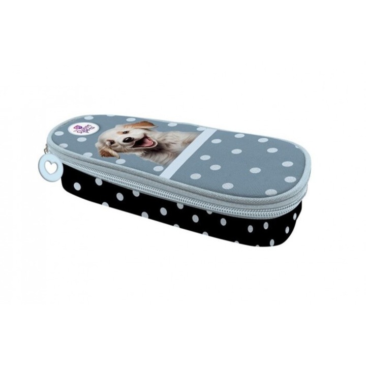 Beniamin The Sweet Pets ovális tolltartó, kutya mintás, 132x245mm