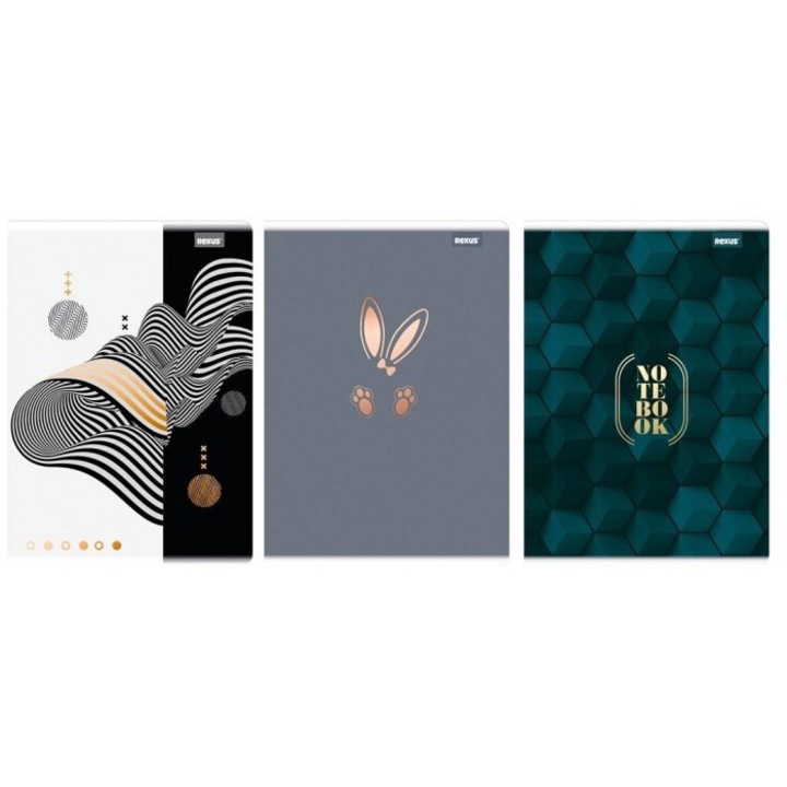 Set caiete A4, Beniamin, Calm, 60 file in carouri, soft touch, 298x225 mm, multicolor