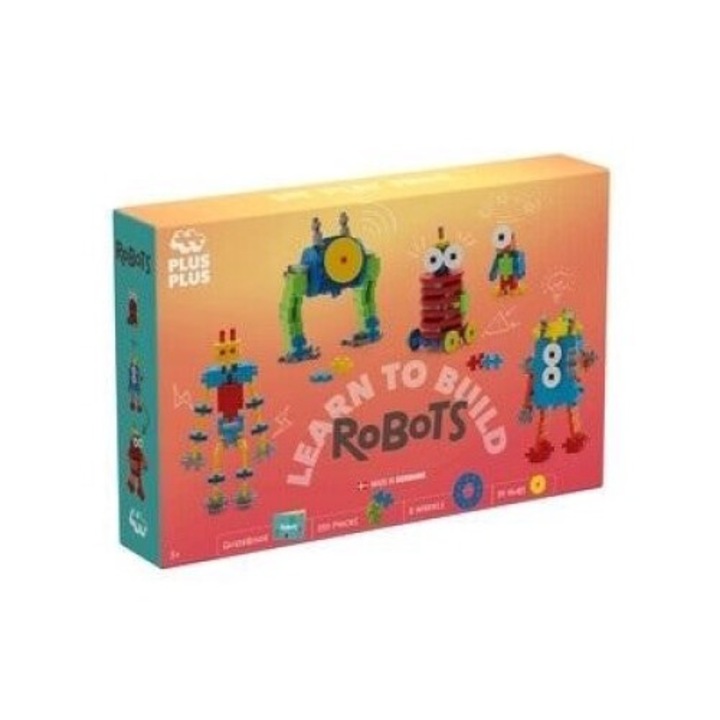 Set de constructie roboti Plus-Plus, 275 piese, multicolor, 5+, 250x163mm