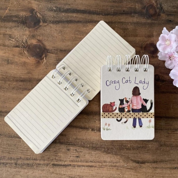 Alex Clark Crazy Cat Lady A7 füzet, 112 vonalas oldal, 83x115 mm