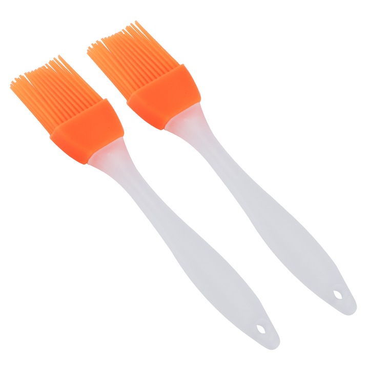 Set de perii de ungere din silicon, Enforose, antibacterian, rezistent la caldura, 2 buc.