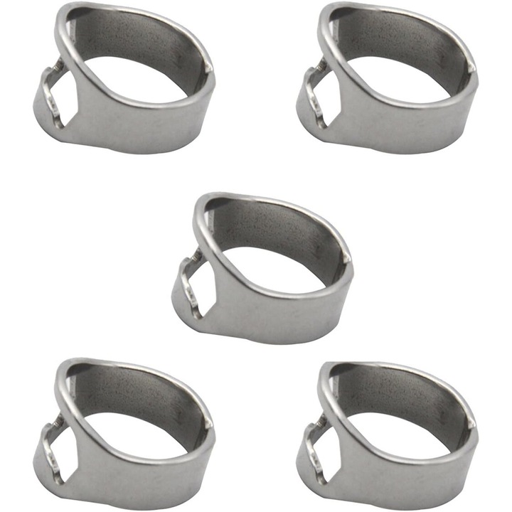 Deschizator de sticle tip inel, AMRINUGL, set de 5, otel inoxidabil, design mini, potrivit pentru orice ocazie