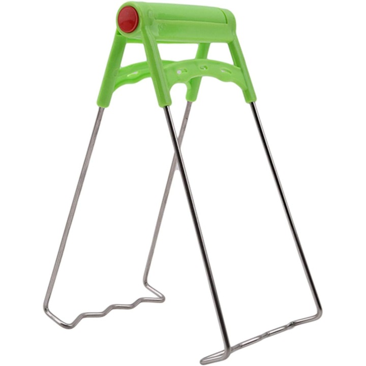 Dispozitiv anti-oparire Enforose, prindere pentru plite fierbinti, design ergonomic, rezistenta la temperaturi ridicate, verde