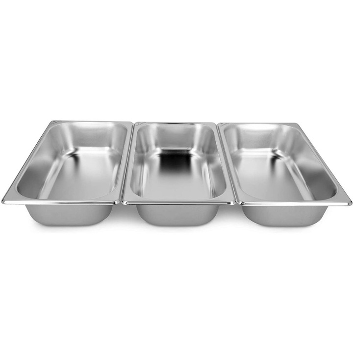 Set 3 Tavi de bucatarie, Inox, 32.5 x 17.5 cm, Argintiu