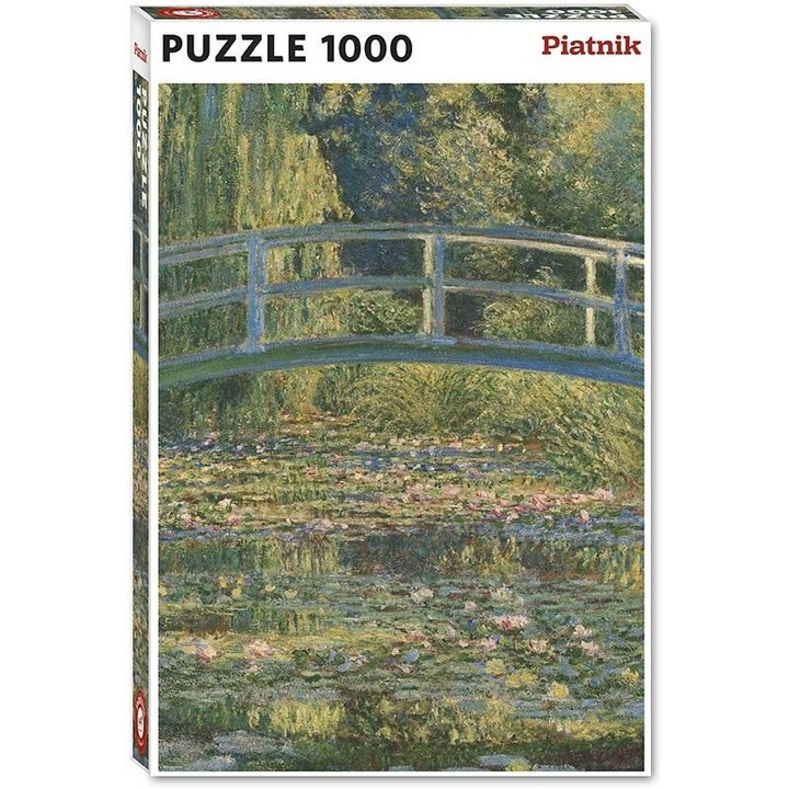 Puzzle 1000 darab - Monet, Híd a PIATNIK tó felett