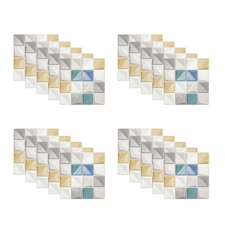 20 db-os falmatrica készlet, PVC, mozaik, 15x15 cm