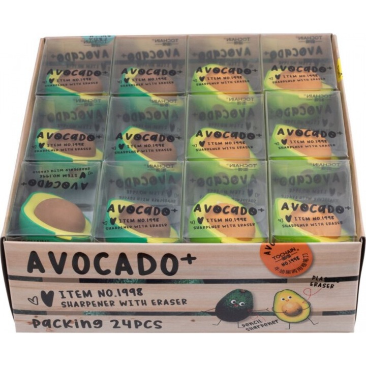 Set 24 radiere, TOCHAIN, Avocado, 59x40x31mm, Verde