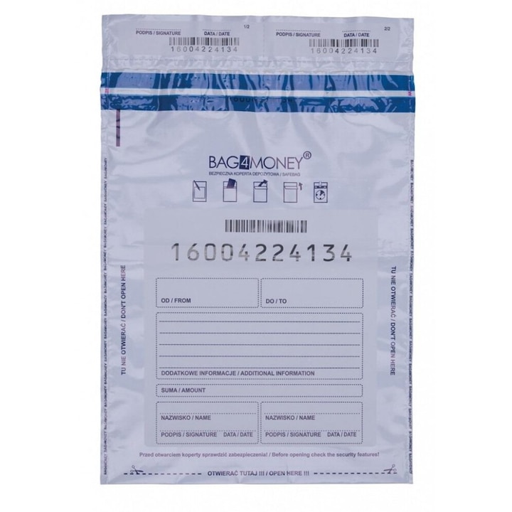 Set 50 db biztonságos irodai boríték, B4, 255x340mm, fehér