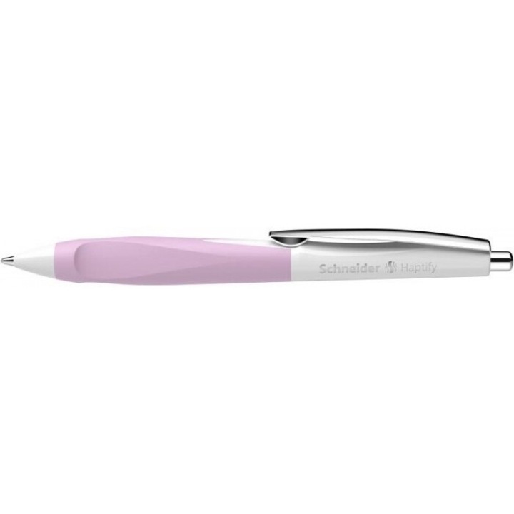Schneider Haptify töltőtoll, ergonomikus, kék tinta, rozsdamentes acél hegy, fehér/lila, 14x140mm