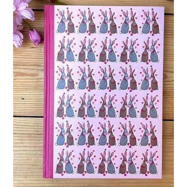 Agenda A5 Alex Clark, Szerelmes nyuszik, 126 vonalas oldal, 223x161mm