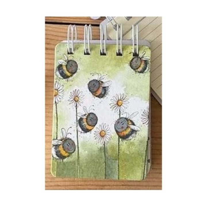 Caiet A7 Alex Clark, Pszczoly i stokrotki, coperta tare, 120x82mm