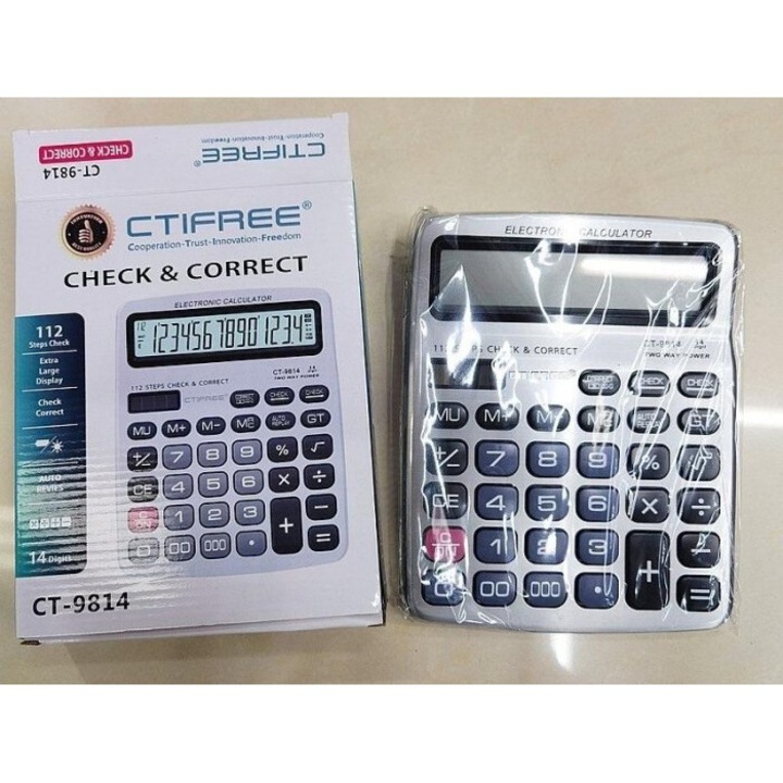 Настолен калкулатор ADAR, сребрист, 200x165 мм