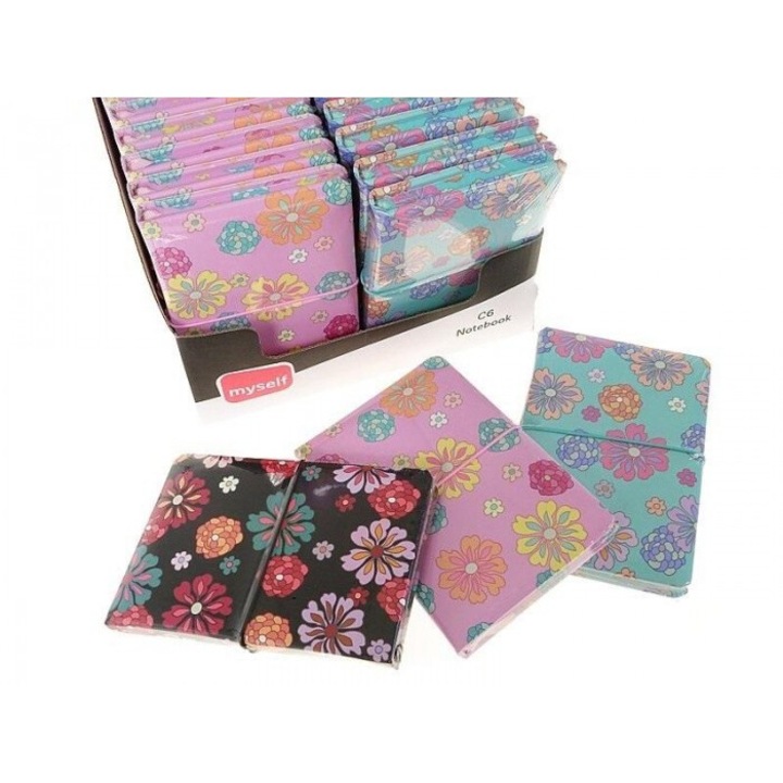 Adar füzet, vegyes virágok, 163x114mm