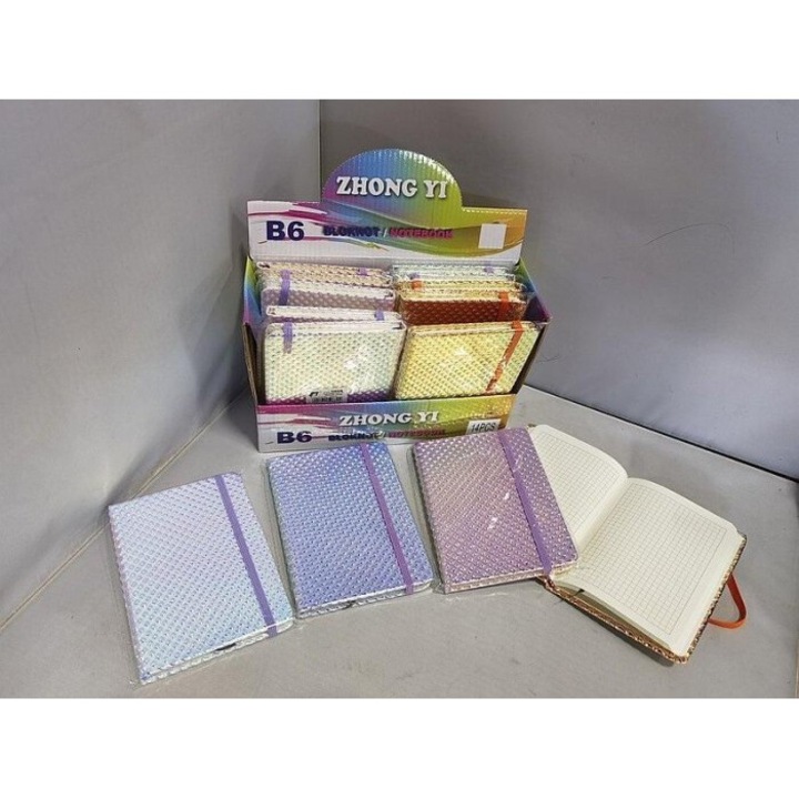 B6 füzet gumival, ADAR, vegyes minták, 173x130 mm